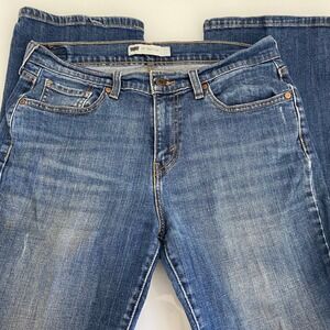 Levis 515 Boot Cut Jeans Mid Rise Dark Wash Med Women's Size 10 M‎ Flap Pockets